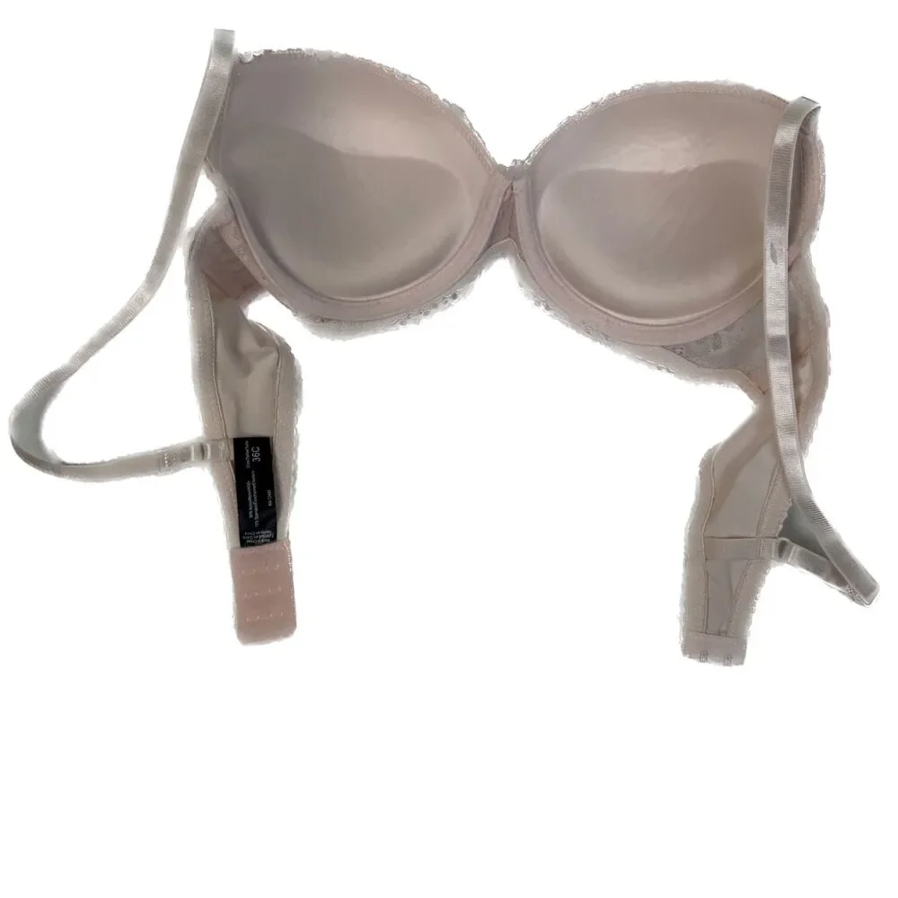 René Rofé Lingerie | Pink Lace Push Up Underwire Bra 36C K1073 - Picture 4 of 6